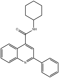 2-PHENYL-QUINOLINE-4-CARBOXYLIC ACID CYCLOHEXYLAMIDE Structural