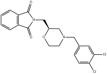 2-[4-(3,4-Dichloro-benzyl)-morpholin-2-ylmethyl]-isoindole-1,3-dione Structural