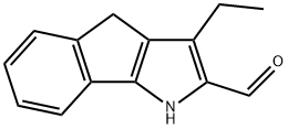 Indeno[1,2-b]pyrrole-2-carboxaldehyde, 3-ethyl-1,4-dihydro- (9CI) Structural