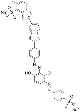 disodium 2'-[4-[[2,6-dihydroxy-3-[(4-sulphonatophenyl)azo]phenyl]azo]phenyl]-6-methyl[2,6'-bibenzothiazole]-7-sulphonate  