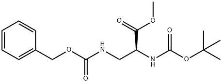 L-Alanine, N-[(1,1-diMethylethoxy)carbonyl]-3-[[(phenylMethoxy)carbonyl]aMino]-, Methyl ester Structural