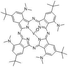 VANADYL 3,10,17,24-TETRA-TERT-BUTYL-1,8,15,22-TETRAKIS(DIMETHYLAMINO)-29H-PHTHALOCYANINE Structural