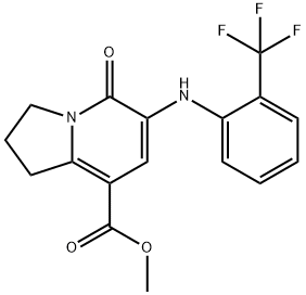 METHYL 5-OXO-6-(2-TRIFLUOROMETHYLPHENYLAMINO)-1,2,3,5-TETRAHYDROINDOLIZINE-8-CARBOXYLATE