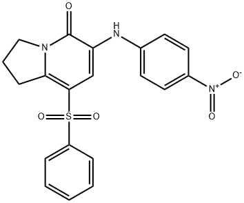 8-BENZENESULFONYL-6-(4-NITROPHENYLAMINO)-2,3-DIHYDRO-1H-INDOLIZIN-5-ONE