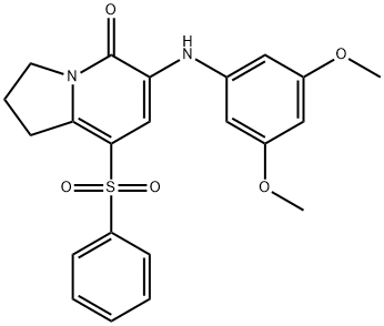 8-BENZENESULFONYL-6-(3,5-DIMETHOXYPHENYLAMINO)-2,3-DIHYDRO-1H-INDOLIZIN-5-ONE