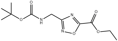 Ethyl 3-((tert-butoxycarbonylamino)methyl)-1,2,4-oxadiazole-5-carboxylate Structural