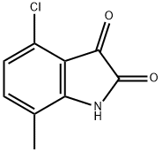 4-Chloro-7-methylisatin Structural