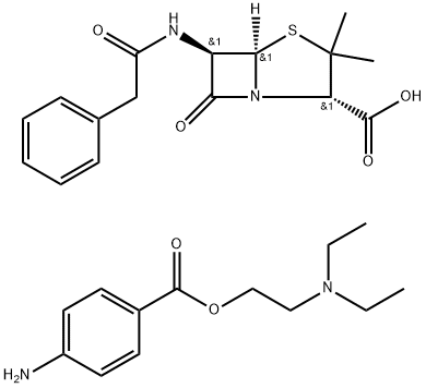 Procaine penicilline G hydrate Structural