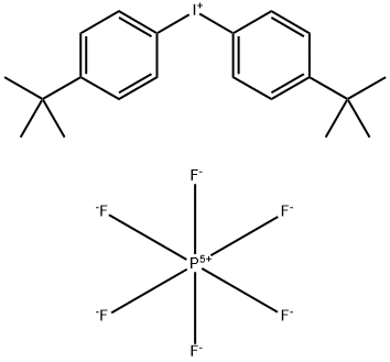 Bis(4-tert-butylphenyl)iodonium hexafluorophosphate Structural