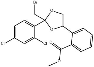 cis-2-(Bromomethyl)-2-(2,4-dichlorophenyl)-1,3-dioxolane-4-ylmethyl benzoate Structural Picture