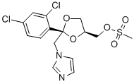 CIS-2-(2,4-DICHLOROPHENYL)-2-(1H-IMIDAZOLE-1-YL)METHYL-4-(METHANE SULFONYLOXY)METHYL-1,3-DIOXALANE Structural