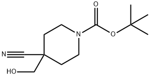 TERT-BUTYL 4-CYANO-4-(HYDROXYMETHYL)PIPERIDINE-1-CARBOXYLATE Structural