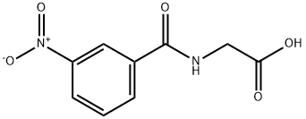 (3-NITRO-BENZOYLAMINO)-ACETIC ACID Structural