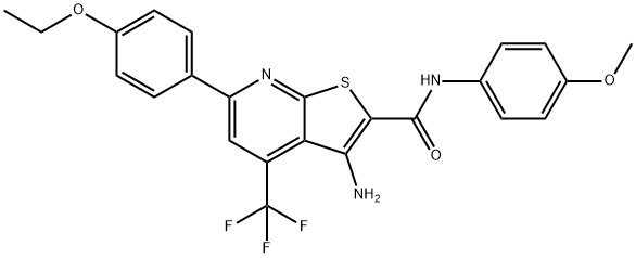 3-amino-6-(4-ethoxyphenyl)-N-(4-methoxyphenyl)-4-(trifluoromethyl)thieno[2,3-b]pyridine-2-carboxamide