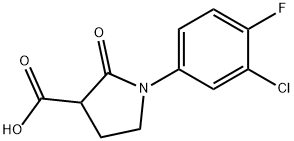 1-(3-CHLORO-4-FLUOROPHENYL)-2-OXOPYRROLIDINE-3-CARBOXYLIC ACID