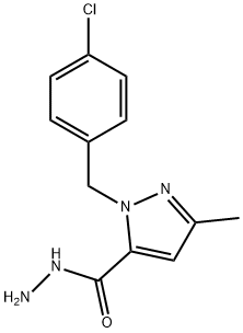 1-(4-CHLOROBENZYL)-3-METHYL-1H-PYRAZOLE-5-CARBOHYDRAZIDE Structural