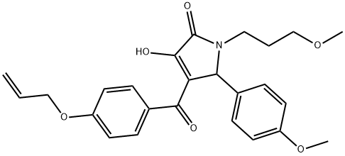 4-[4-(allyloxy)benzoyl]-3-hydroxy-5-(4-methoxyphenyl)-1-(3-methoxypropyl)-1,5-dihydro-2H-pyrrol-2-one Structural