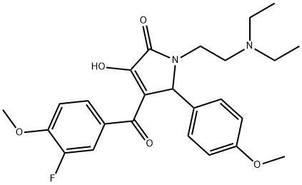 1-[2-(diethylamino)ethyl]-4-(3-fluoro-4-methoxybenzoyl)-3-hydroxy-5-(4-methoxyphenyl)-1,5-dihydro-2H-pyrrol-2-one