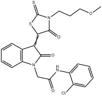N-(2-CHLOROPHENYL)-2-((3Z)-3-[3-(3-METHOXYPROPYL)-4-OXO-2-THIOXO-1,3-THIAZOLIDIN-5-YLIDENE]-2-OXO-2,3-DIHYDRO-1H-INDOL-1-YL)ACETAMIDE