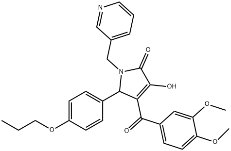 4-(3,4-dimethoxybenzoyl)-3-hydroxy-5-(4-propoxyphenyl)-1-(3-pyridinylmethyl)-1,5-dihydro-2H-pyrrol-2-one