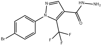 1-(4-Bromophenyl)-5-trifluoromethyl-1H-pyrazole-4-carboxylicacidhydrazide Structural