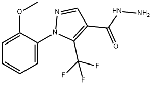 5-(TRIFLUOROMETHYL)-1-(2-METHOXYPHENYL)-1H-PYRAZOLE-4-CARBOHYDRAZIDE Structural