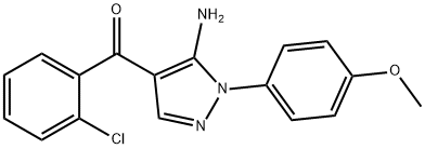 (5-AMINO-1-(4-METHOXYPHENYL)-1H-PYRAZOL-4-YL)(2-CHLOROPHENYL)METHANONE Structural