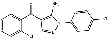 (5-AMINO-1-(4-CHLOROPHENYL)-1H-PYRAZOL-4-YL)(2-CHLOROPHENYL)METHANONE Structural