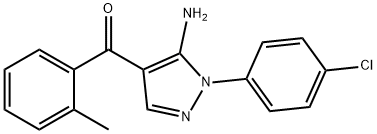 (5-AMINO-1-(4-CHLOROPHENYL)-1H-PYRAZOL-4-YL)(O-TOLYL)METHANONE Structural