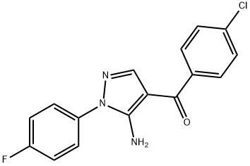 (5-AMINO-1-(4-FLUOROPHENYL)-1H-PYRAZOL-4-YL)(4-CHLOROPHENYL)METHANONE Structural