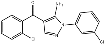 (5-AMINO-1-(3-CHLOROPHENYL)-1H-PYRAZOL-4-YL)(2-CHLOROPHENYL)METHANONE Structural