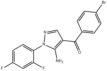 (5-AMINO-1-(2,4-DIFLUOROPHENYL)-1H-PYRAZOL-4-YL)(4-BROMOPHENYL)METHANONE Structural