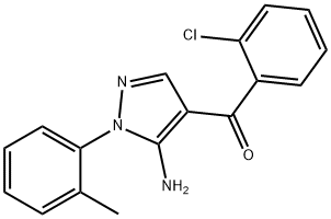 (5-AMINO-1-O-TOLYL-1H-PYRAZOL-4-YL)(2-CHLOROPHENYL)METHANONE Structural