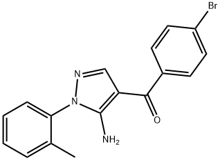 (5-AMINO-1-O-TOLYL-1H-PYRAZOL-4-YL)(4-BROMOPHENYL)METHANONE Structural