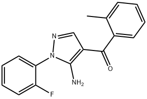 (5-AMINO-1-(2-FLUOROPHENYL)-1H-PYRAZOL-4-YL)(O-TOLYL)METHANONE