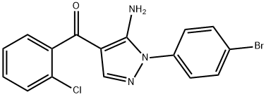 (5-AMINO-1-(4-BROMOPHENYL)-1H-PYRAZOL-4-YL)(2-CHLOROPHENYL)METHANONE Structural