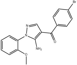 (5-AMINO-1-(2-METHOXYPHENYL)-1H-PYRAZOL-4-YL)(4-BROMOPHENYL)METHANONE Structural