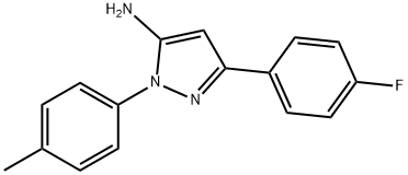 3-(4-FLUOROPHENYL)-1-(4-METHYLPHENYL)-1H-PYRAZOL-5-AMINE Structural