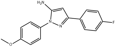 3-(4-FLUOROPHENYL)-1-(4-METHOXYPHENYL)-1H-PYRAZOL-5-AMINE Structural