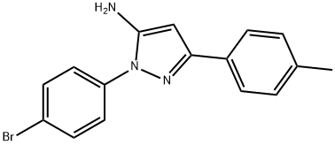 1-(4-Bromophenyl)-3-p-tolyl-1H-pyrazol-5-ylamine Structural