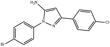 1-(4-Bromophenyl)-3-(4-chlorophenyl)-1H-pyrazol-5-ylamine Structural