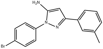 1-(4-BROMOPHENYL)-3-M-TOLYL-1H-PYRAZOL-5-AMINE Structural