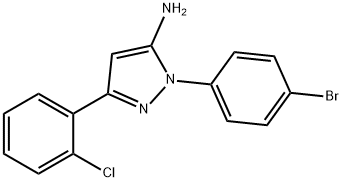 1-(4-BROMOPHENYL)-3-(2-CHLOROPHENYL)-1H-PYRAZOL-5-AMINE