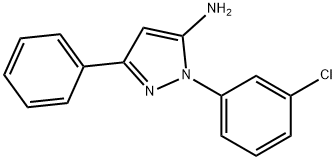 1-(3-Chlorophenyl)-3-phenyl-1H-pyrazol-5-ylamine Structural