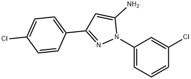 1-(3-Chlorophenyl)-3-(4-chlorophenyl)-1H-pyrazol-5-ylamine Structural