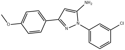 1-(3-CHLOROPHENYL)-3-(4-METHOXYPHENYL)-1H-PYRAZOL-5-AMINE Structural