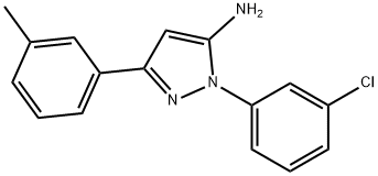 1-(3-CHLOROPHENYL)-3-M-TOLYL-1H-PYRAZOL-5-AMINE Structural