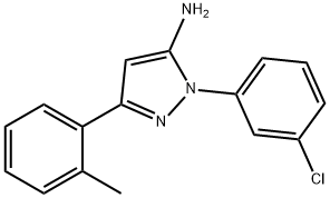 1-(3-CHLOROPHENYL)-3-O-TOLYL-1H-PYRAZOL-5-AMINE Structural