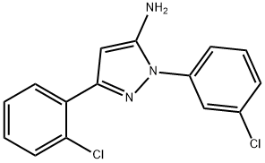 3-(2-CHLOROPHENYL)-1-(3-CHLOROPHENYL)-1H-PYRAZOL-5-AMINE