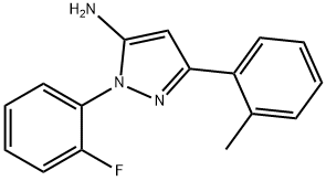 1-(2-FLUOROPHENYL)-3-(2-METHYLPHENYL)-1H-PYRAZOL-5-AMINE Structural